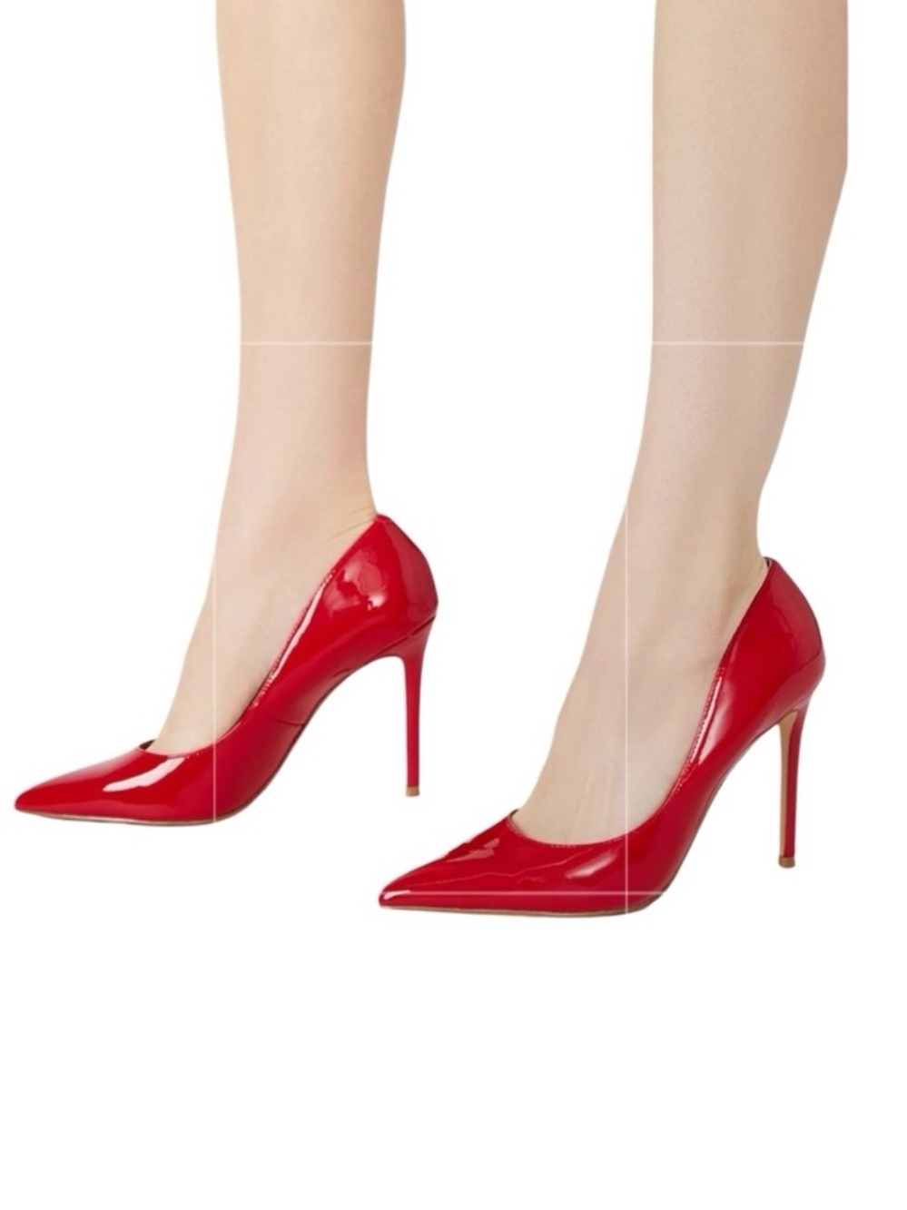 Charles David Red Patent Leather Stiletto Heel Pointed Toe Pumps 7.5 NWOB